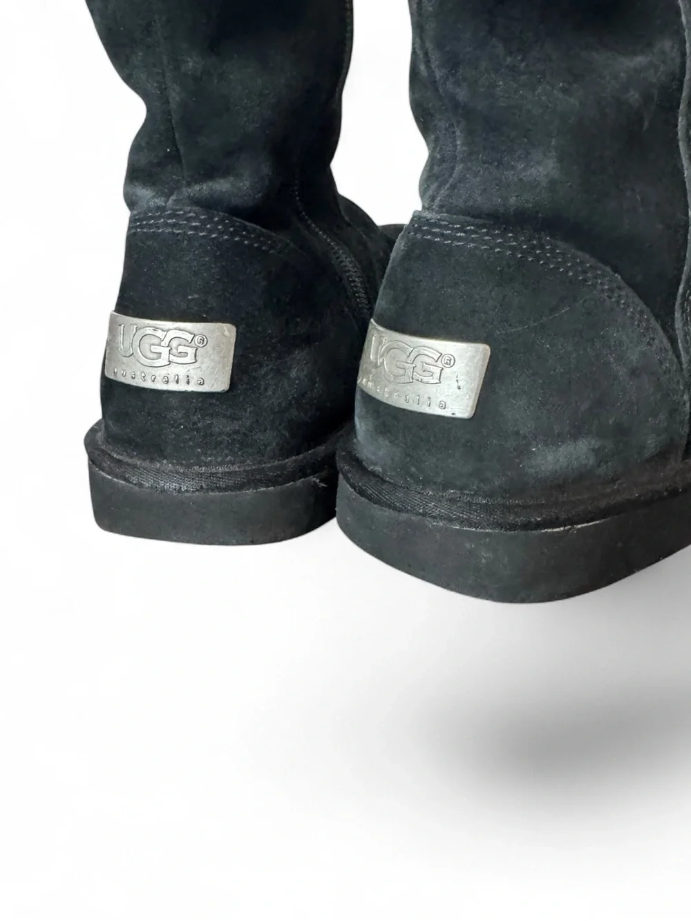 UGG Black 1891 Suede Knee-High Zip Boots Size 8